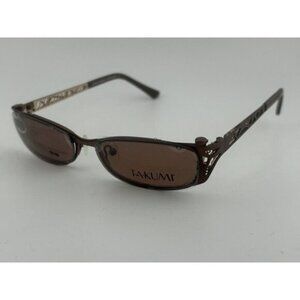 TAKUMI - 79737 51-17-135 10 Brown Metal Rectangle Glasses Frames